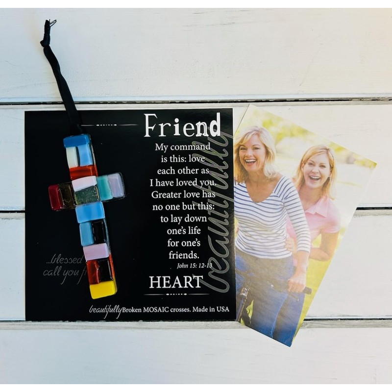 The Grandparent Gift Co. Friend, John 15:12 Beautifully Broken Mosaic