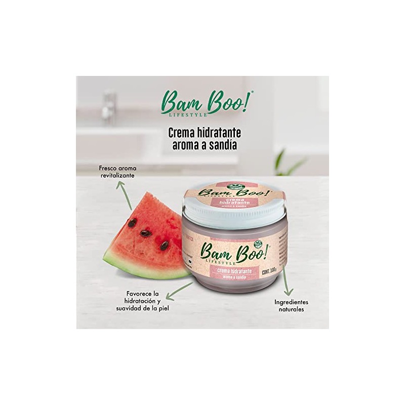 Crema Hidratante Natural Sandía Cara Cuerpo 100 Bam Boo Lifestyle