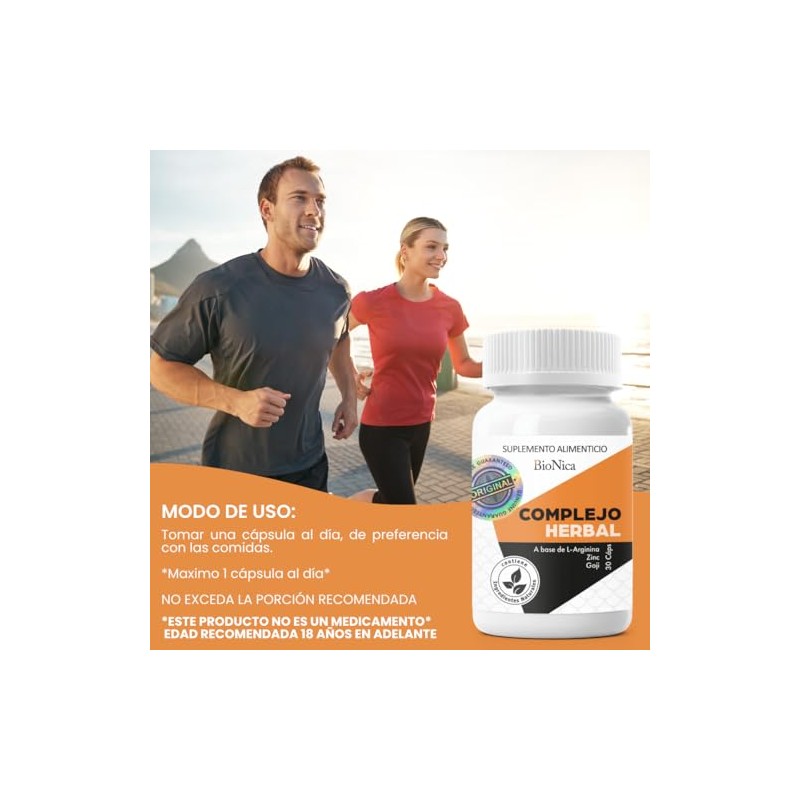 BIONICA | Suplemento Alimenticio | L-Arginina y Zinc | 30