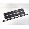 GMC Overlay 3PCS Gloss black Door Rear Elevation Canyon Emblems