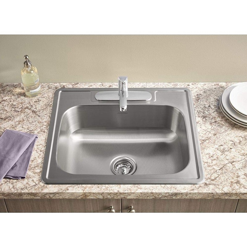 American Standard 7074000.002 Colony Pro Single-Handle Kitchen Faucet with Deckplate,