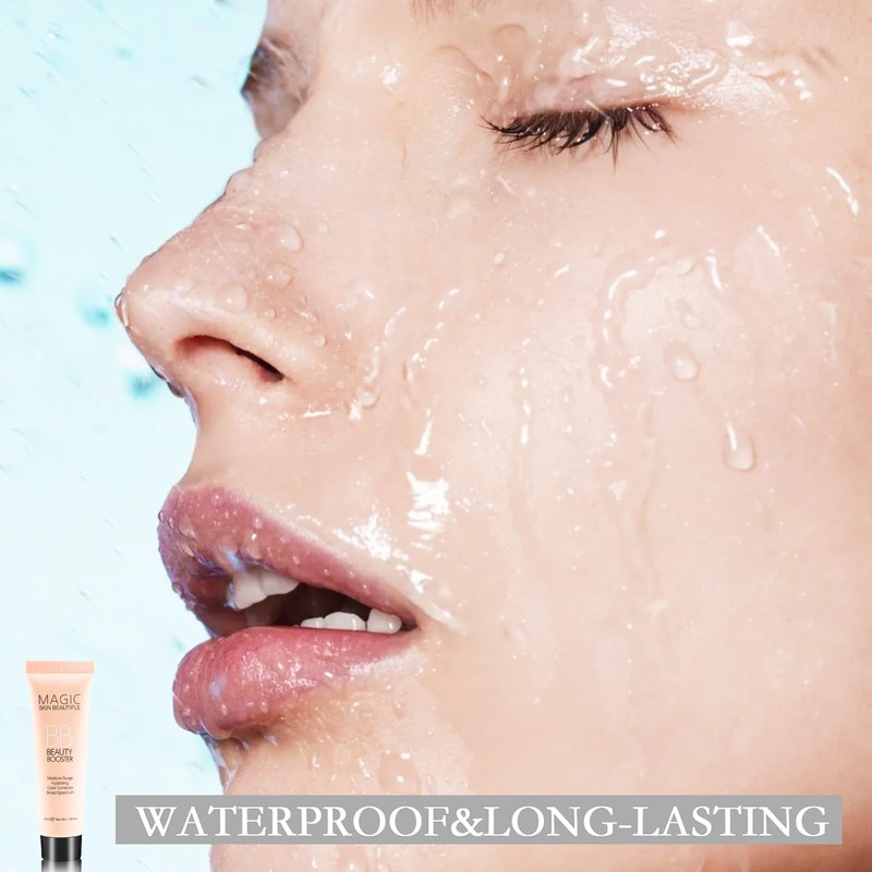 BB Cream Tinted Moisturiser Foundation, Light Skin Tint Full-Coverage Foundation,