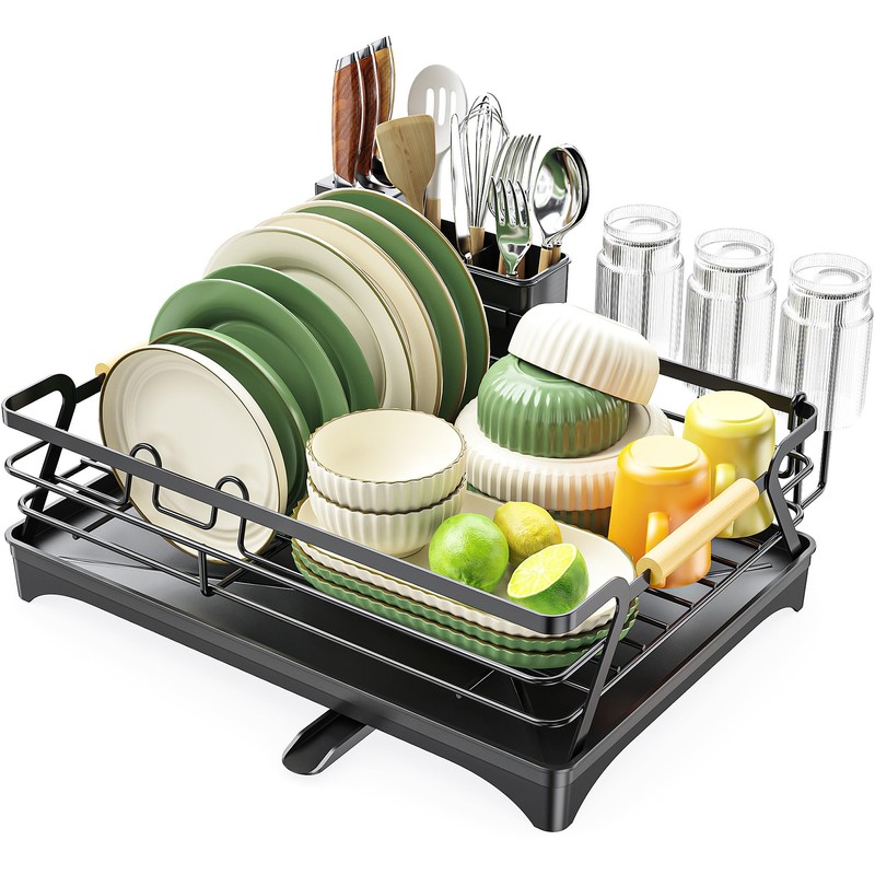 Epicano Dish Drying Rack for Kitchen Counter,Space-Saving Dish Rack,Rustproof Dish
