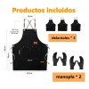 10 Pzs Mandil Delantal Para Chef Meseros Barbería Pintores