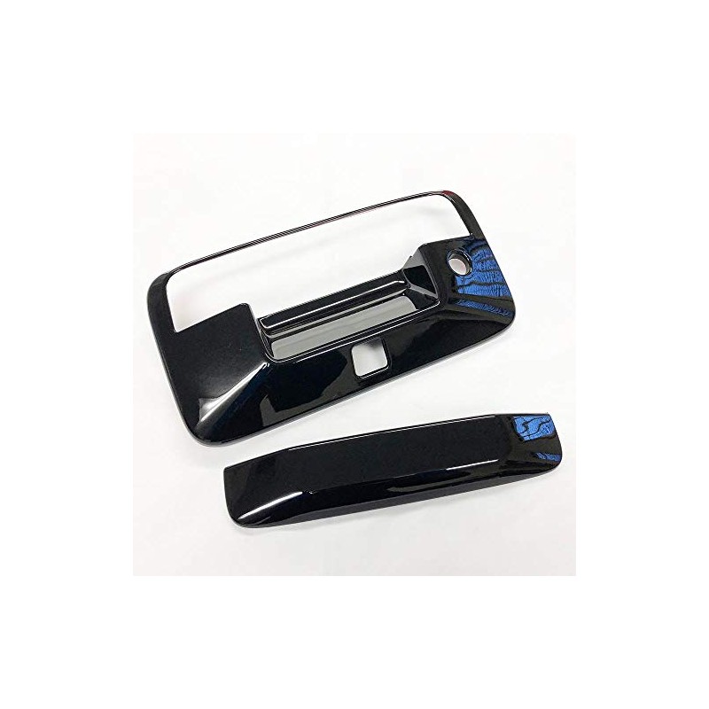 eLoveQ Gloss Black Tailgate Handle Covers Compatible with 2014-2018 Chevy