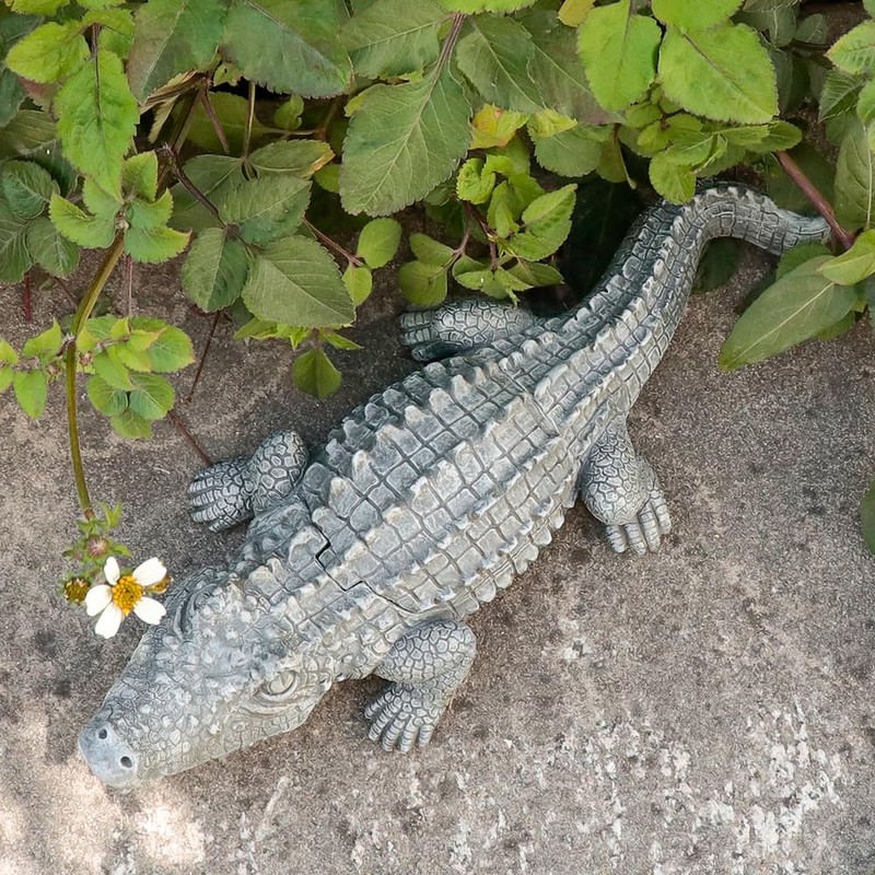 TB TIBAG Hide A Key Outside Crocodile Statue Key Hider,