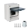 Surface-Mounted Distribution Box, 1 Row, 5 Modules, IP65 Fuse Box,