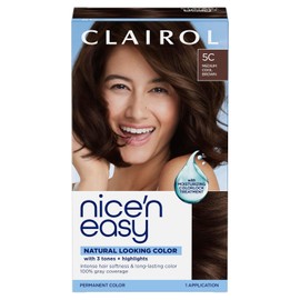 Clairol Nice 'N Easy Permanent Hair Color, 5C Medium Cool Brown