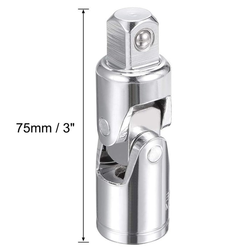 TOP-VIGOR 1/2 Inch Drive Deep Impact Universal Joint Socket, Cr-V