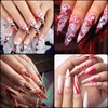 LUFFLOK Medium Almond Nail Tips, 500 Pcs Half Cover Natural