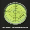 Pack of 2 Round Leveling Levels with Scale, 60 mm
