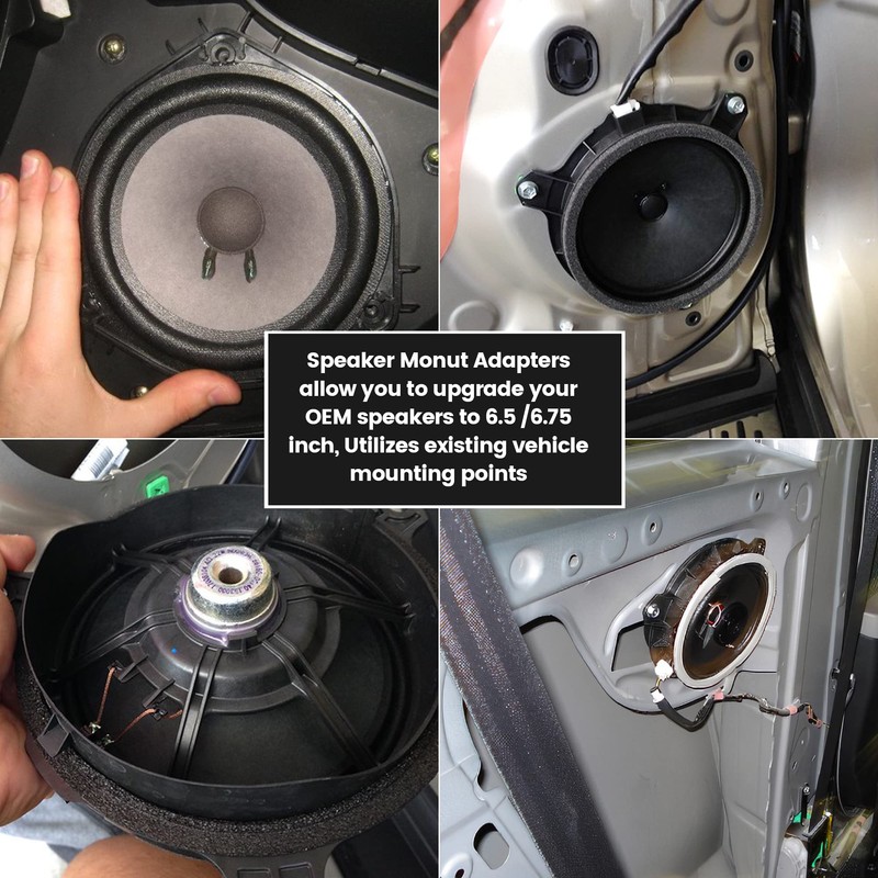 RED WOLF 6.5 Inch Door Speaker Adapter Spacer Ring Speaker