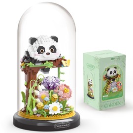 QARULUS Panda Flower Building Set for Adult Plant Friend Set Bonsai Tree Party Favors for Kids Animal Building Blocks Valentines New Year Easter Birthday Gift for Boys Girls Age 6-12+(Panda Flowers)