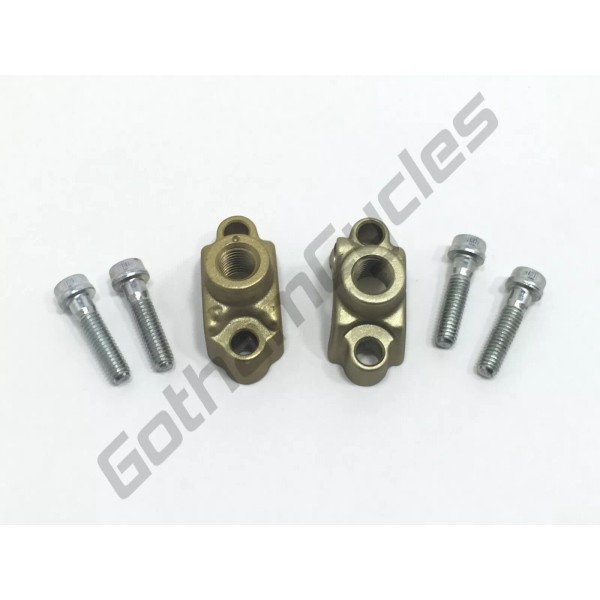 Ducati Brembo Front Brake Clutch Master Cylinder Gold Handlebar Mirror