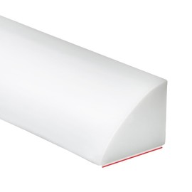 Duzzy 118 Inch Flexible Quarter Round Molding, Silicone Rubber Peel and Stick Shower Water Barrier Suitable for the Shower Corner or Kitchen Countertop Sink and Cooktop