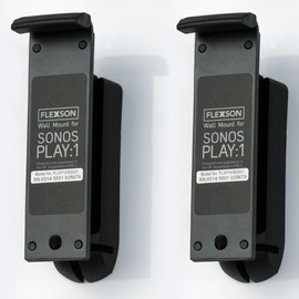 Flexson Wall Mount for Sonos Play:1 with Mounting Kit, 1 Pair, Black