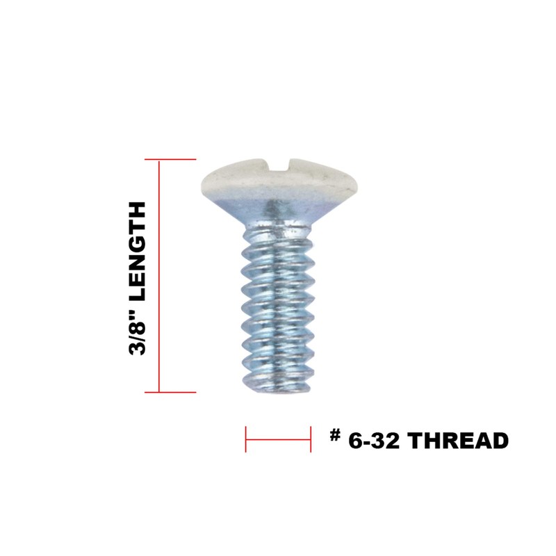 Henne Bery 3/8" Long 6-32 Thread, Oval Head Milled Slot