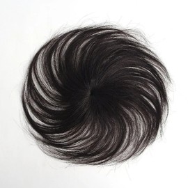 Crown Hair Length 15cm Ishiar Wig Unisex Human Hair Black (WFLPIXL) / 정수리 헤어길이 15cm 이시아르 가발 남여 인모 블랙 (WFLPIXL)