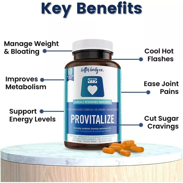 Better Body Co. Original Provitalize | Probióticos Naturales Para La Menopau