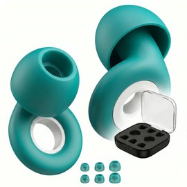 Tapones Auditivos Reutilizables con Reducción de Ruido 27 dB – Ultraligeros para Dormir, Concentración, Viajes y Conciertos – Incluye 3 Tallas y Estuc
