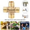 MOUMOUTEN Brass Pipe Fittings, Full Male Thread Cross 4 Tee