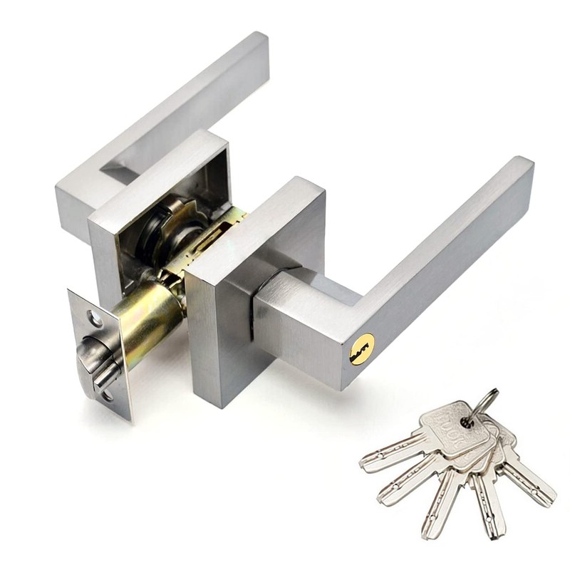 Hardbase Hardware Door Knob with Key for Indoor, Bedroom, Bathroom