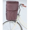 Kawadomi Seisakusho KW-541BR Bicycle, 2-tier Front Basket Cover, Brown Dot
