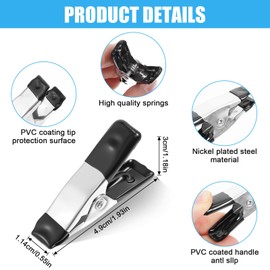 20 Pcs Small Clamps Garden Mini Spring Clamp Heavy Duty for Crafts Backdrop Warm House Metal Clips 3/4 Inch Jaw Opening for Woodworking Photography Home Decoration or Industrial Production, Black