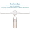 stonylab Glass Vacuum Flow Control Adapter, Vacuum Flow Control Adapter