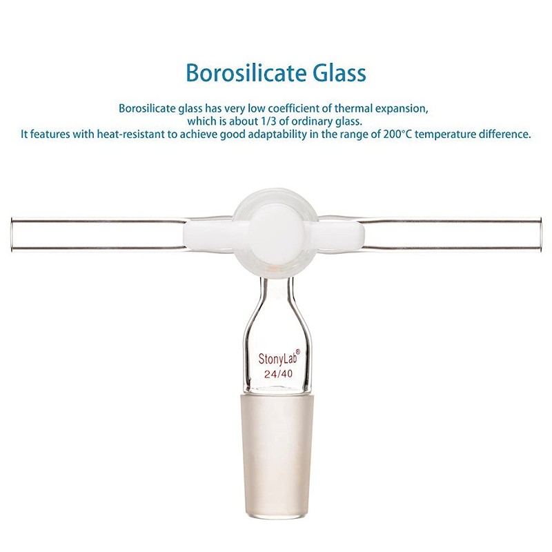 stonylab Glass Vacuum Flow Control Adapter, Vacuum Flow Control Adapter