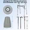 supregear 6 Pack Rubber Crutch Tips, 22mm Crutch Tips, Heavy