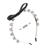 Avance Women's Headband with Rhinestones, Crystal Stones, Faux Leather, Ribbon,