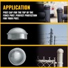 VIVIDA 2-7/8" Fence Post Caps, Chain Link Post Caps, Galvanized