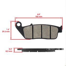 Caltric Front Rear Brake Pads Compatible with Suzuki An650 An650A An650 Burgman 650 2003-2016 Abs