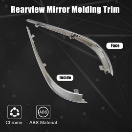 SecosAutoparts Front Right Side Rearview Mirror Molding Trim Chrome Compatible with Toyota Camry 2019 2020 2021 2022 2023
