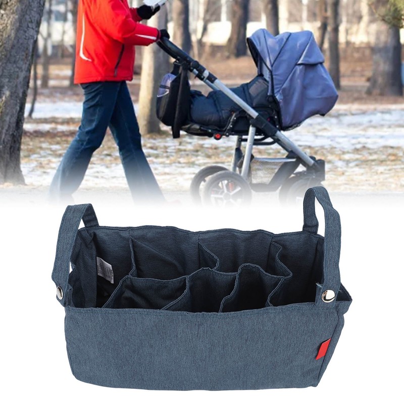 Baby Stroller Storage Bag Large Capacity Multi Compartments Baby Stroller