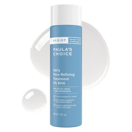 Paula's Choice RESIST Tratamiento diario de refinación de poros 2% BHA con ácido salicílico e hialurónico, puntos negros y exfoliante de poros grandes, piel grasa, 3 onzas