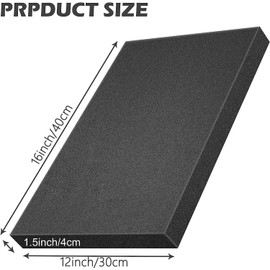 6 Pcs Tool Box Foam Inserts-Polyurethane 40 x 30 x 4CM Pick and Pluck Foam Sheet for Tool Box Organisation, Flight Cases, DIY & Tool Storage Systems