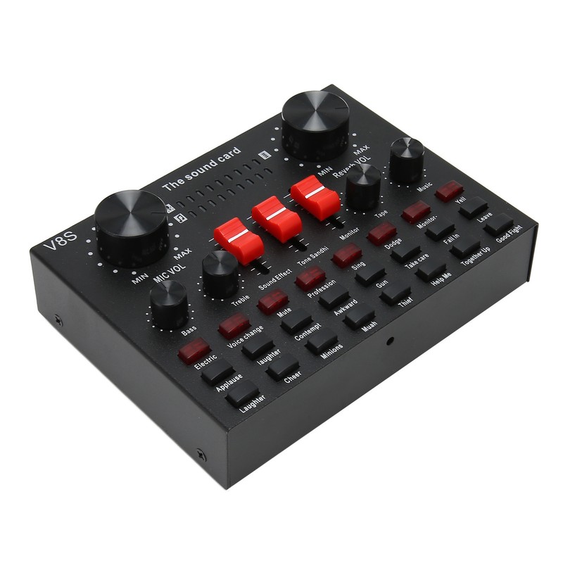 Bluetooth Live Sound Card 8 Modes Voice Changer Sound Mixer