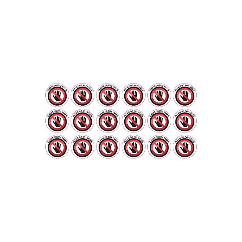 StickerTalk Please Do Not Touch Vinyl Stickers, 1 Sheet of