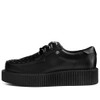 T.U.K. Anarchic Creeper Shoes for Women and Men, Black Faux