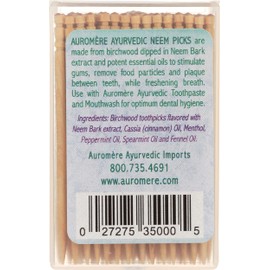 Auromere Ayurvedic Neem Toothpicks, 100 CT