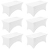 Fixwal 6 Pack 8ft Spandex Table Covers for 8 Foot