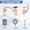 Well Pressure Tank Tee Kit with 40/60psi Pressure Switch,Brass Pressure