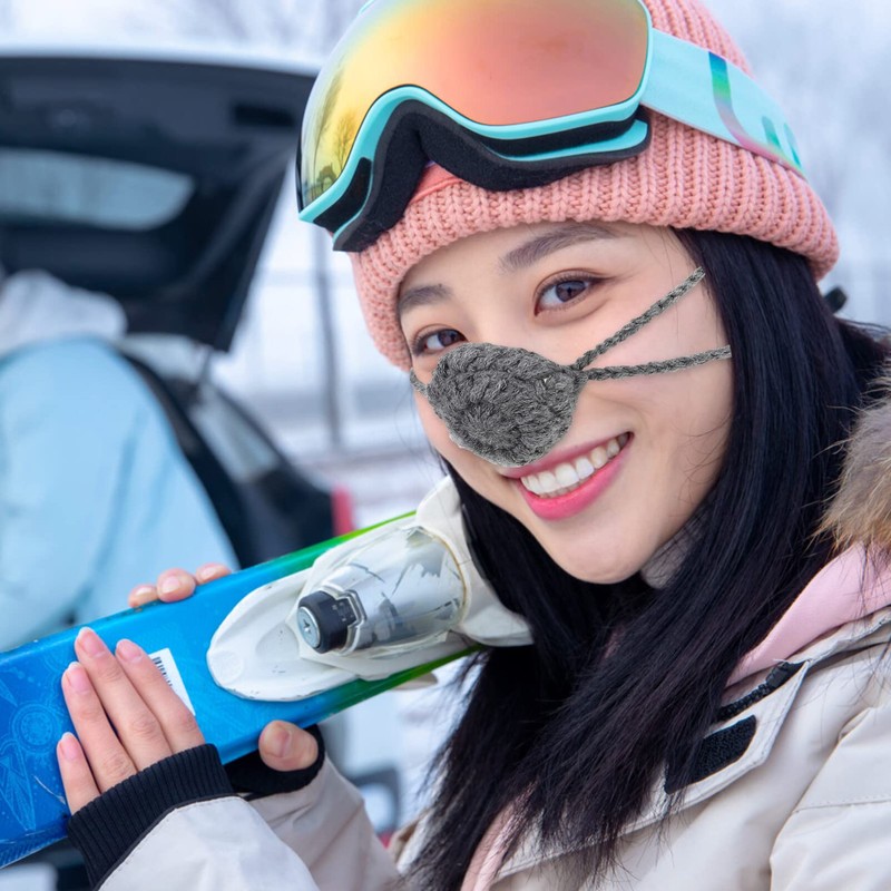 LIFKOME Winter Nose Warmer, Wool Nose Protector Cold Weather Nose