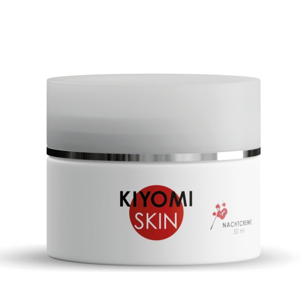 KIYOMI SKIN 5-ALA Skin Energy Night Cream 50 ml with Hyaluronic Acid for Dry Skin, Dermatest Very Good, Vegan