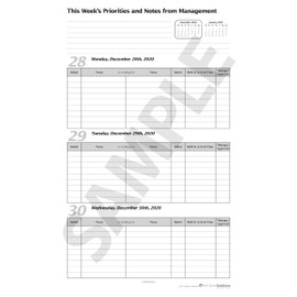 The Manager's Red Book - Shift Exchange logbook/notebook/planner, 8.5"x11" semi-annual, 78 pages, 9 lines per day, (F4387) (Oct 2026 - March 2027)