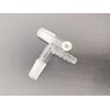 2pack Glass Elbow Adapter 14mm Male Frosted Glass (Size 1)