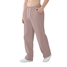 Susclude Mens Baggy Yk2 Pants Lightweight Elastic Waist Sweatpants for Men Casual Parachute Pants with Pockets Pink