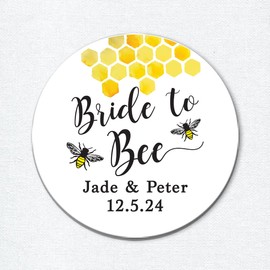 Bridal Shower Stickers for Favors, Bride to Bee Labels, Bee Themed Party, Honey Jar Favors or Seed Packets, Honey Bee Shower